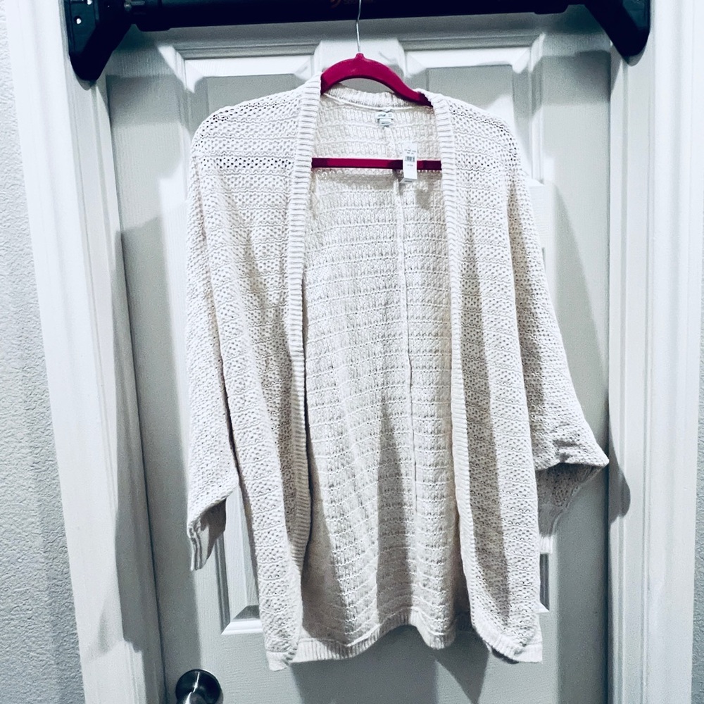 Aerie NWT Women's Cream Open-Front Sweater XS/S